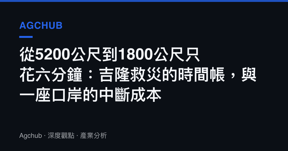 從5200公尺到1800公尺只花六分鐘：吉隆救災的時間帳，與一座口岸的中斷成本