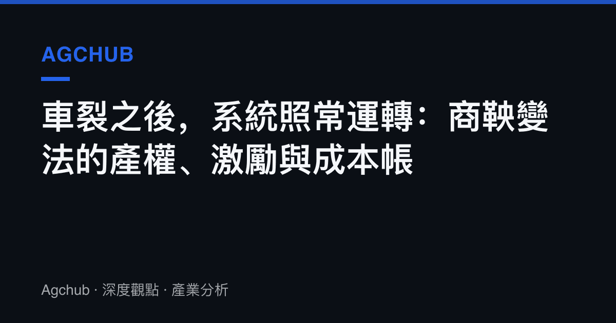 車裂之後，系統照常運轉：商鞅變法的產權、激勵與成本帳