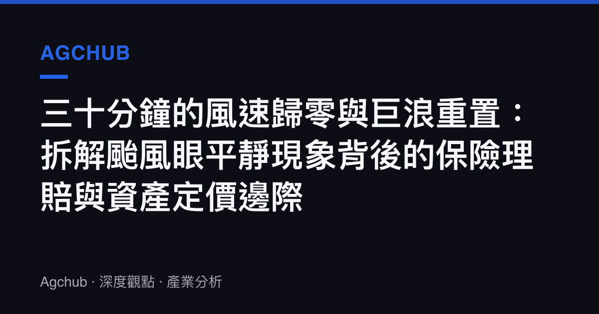 三十分鐘的風速歸零與巨浪重置：拆解颱風眼平靜現象背後的保險理賠與資產定價邊際