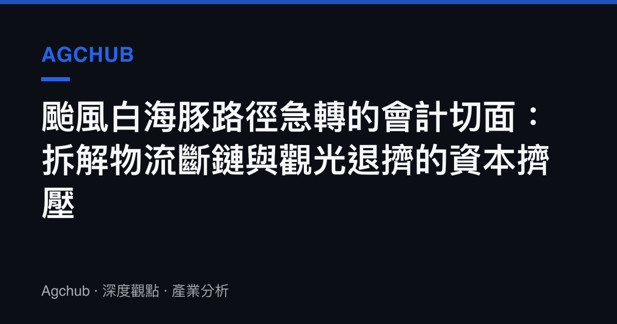 颱風白海豚路徑急轉的會計切面：拆解物流斷鏈與觀光退擠的資本擠壓