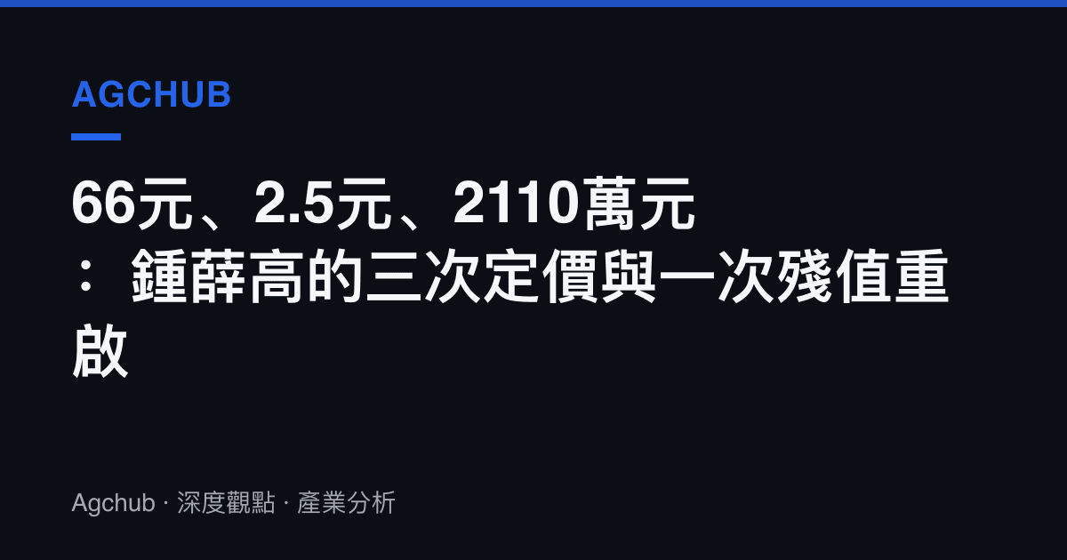 66元、2.5元、2110萬元：鍾薛高的三次定價與一次殘值重啟