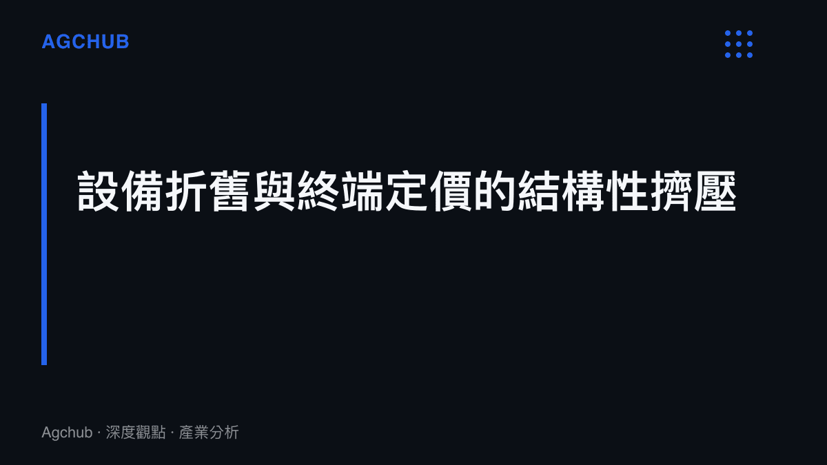 段落標題強調電信業者在網路設備折舊週期與終端資費定價之間面臨的擠壓狀態
