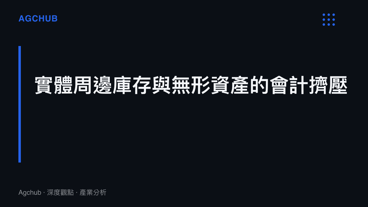 段落標題卡片呈現實體周邊庫存壓力與無形資產攤銷擠壓的討論主題