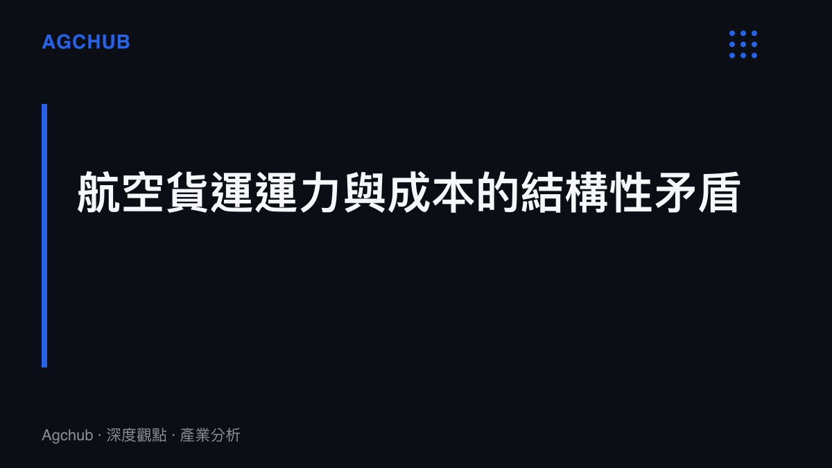 段落標題說明跨國航空貨運在運力供給與高昂包機成本之間面臨的結構性矛盾