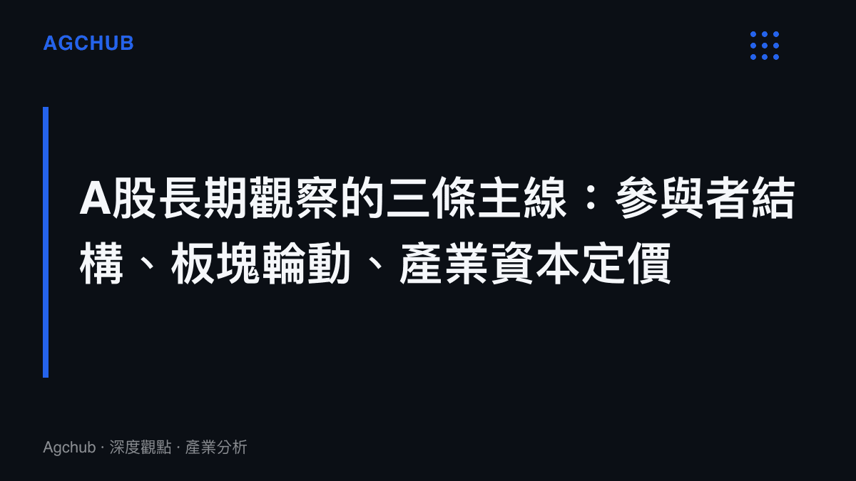 A股長期觀察的三條主線摘要圖卡