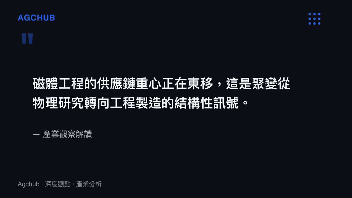 核聚變超導磁體供應鏈重心東移的產業結構性訊號解讀