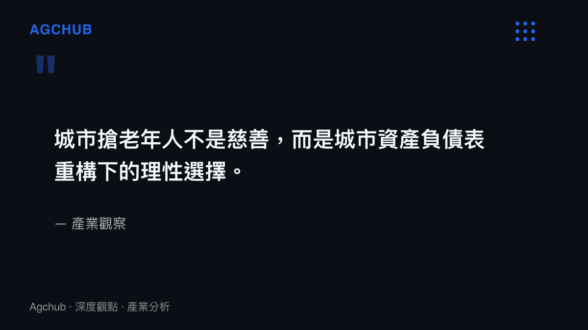 城市搶老年人是資產負債表重構理性選擇的銀髮經濟引言圖卡