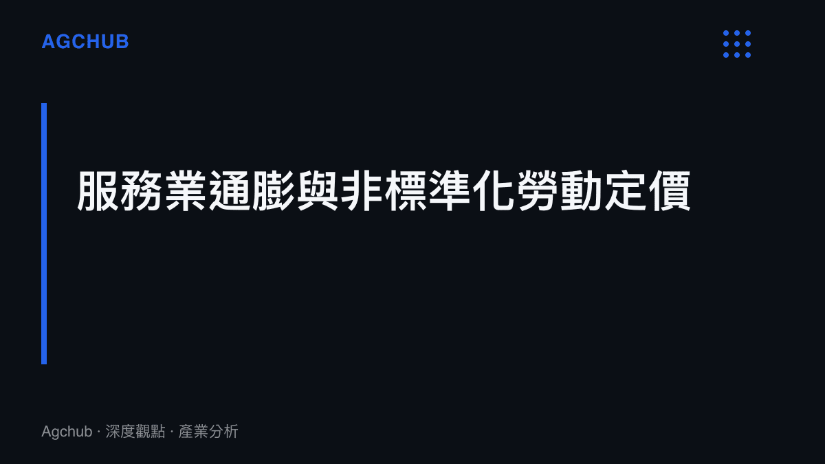 段落標題圖卡標示服務業通膨與非標準化勞動定價的討論段落