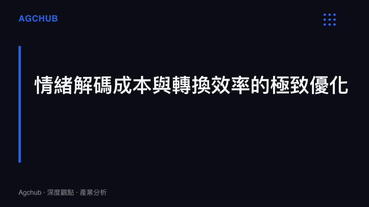 章節標題圖卡說明品牌溝通模式正朝向降低情緒解碼成本與極大化轉換效率的方向進行結構性優化