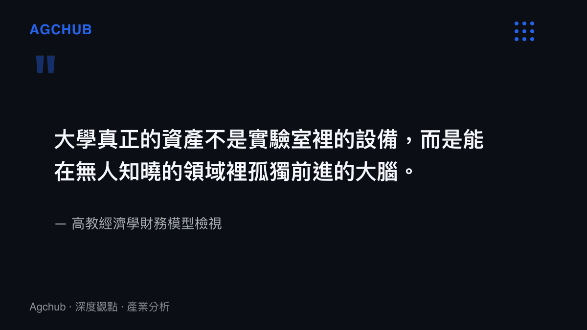引述高教經濟學對於大學核心無形資產為頂尖大腦的論點