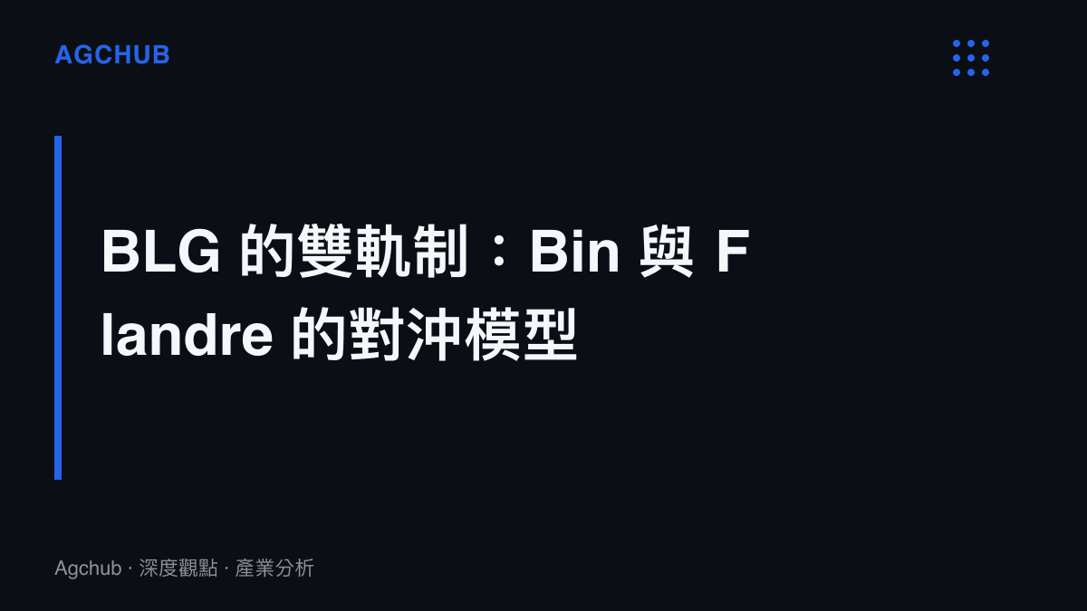 段落標題卡片說明 BLG 戰隊採用年輕選手 Bin 與資深選手 Flandre 的雙軌對沖模型