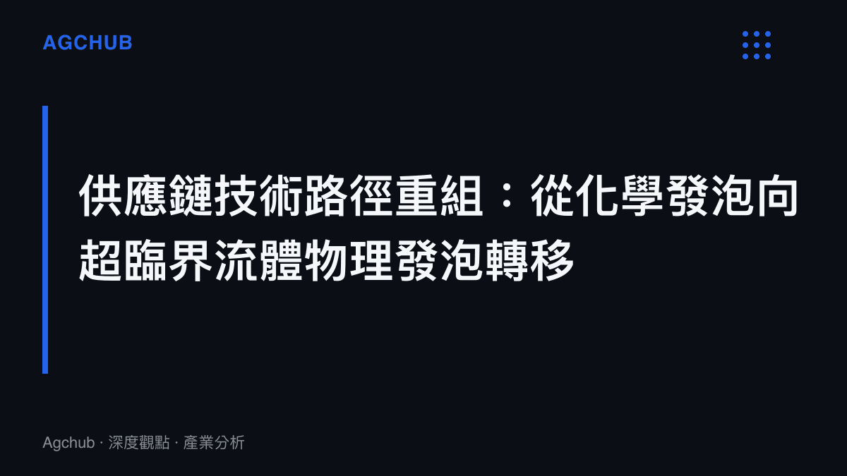 段落標題強調供應鏈為了規避致癌物質，正將發泡材料技術路徑從化學發泡向超臨界流體物理發泡轉移