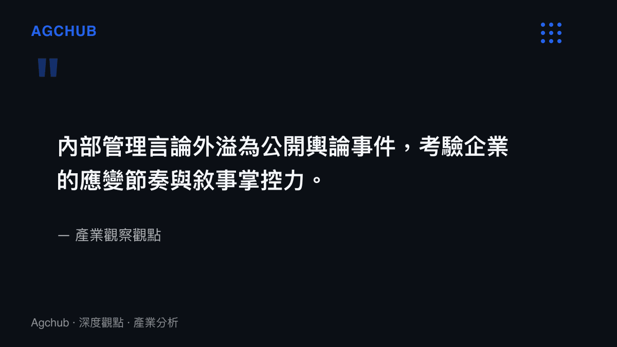 企業內部管理言論演變為公開輿論事件的聲譽風險管理示意