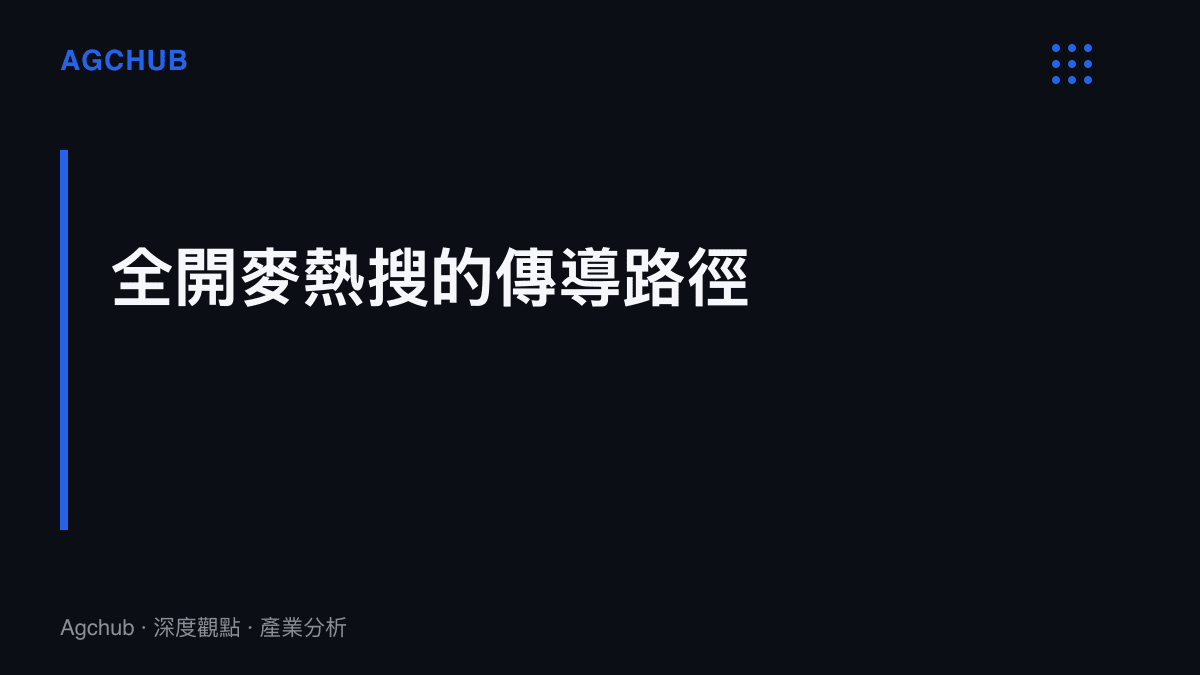 全開麥標籤登上熱搜後的傳導路徑：觀眾預期基準上移、主辦方採購條款跟進，最終重排聲樂訓練與流量曝光兩種資產的報酬率