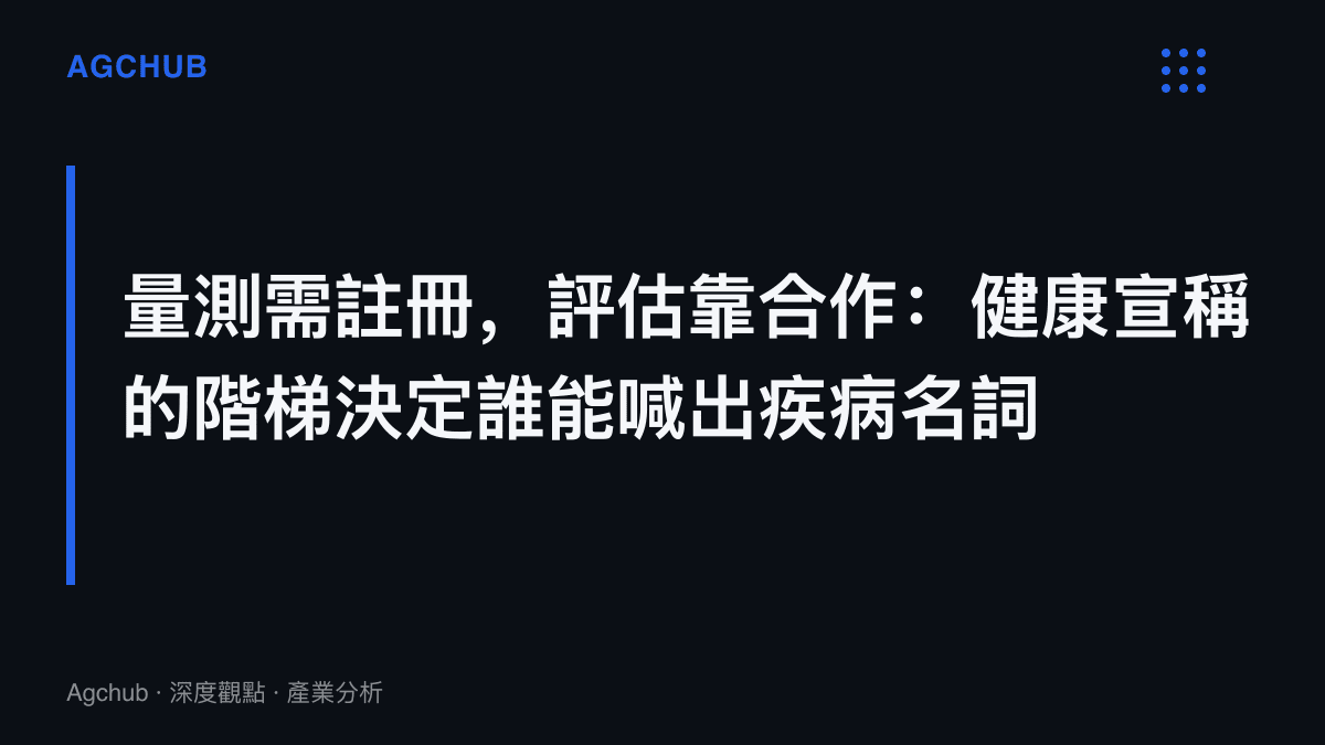 量測功能需取得醫療器材註冊、風險評估模型宣稱邊界較寬的對照，說明 WATCH 6 血壓段落用詞背後的合規階梯與臨牀合作門檻