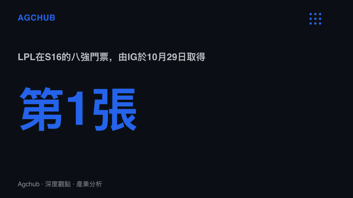 統計圖卡呈現IG於10月29日擊敗LYON後，成為LPL賽區第一支晉級S16八強的隊伍