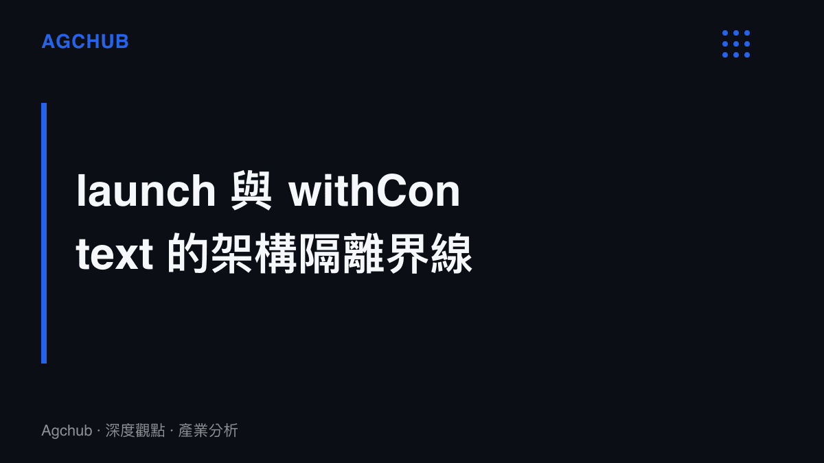 段落標題卡片，呈現 launch 用於建立併發任務與 withContext 用於切換執行緒的職責區隔