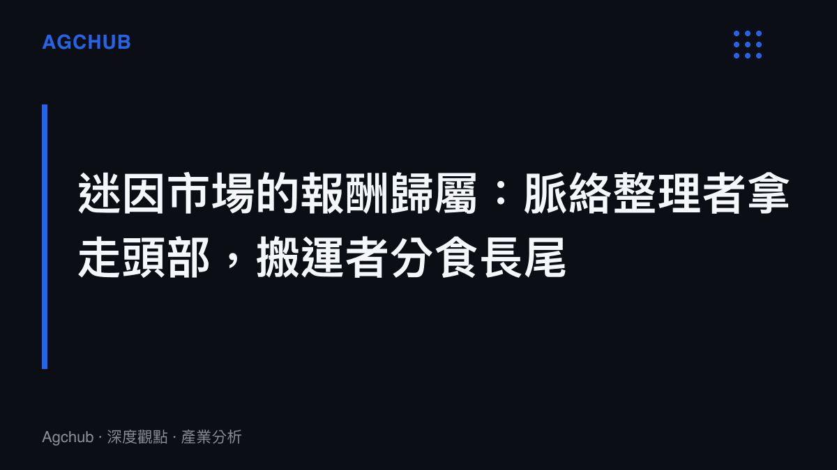段落主張指出肥嘟嘟迷因的流量報酬集中於整理脈絡的解釋型創作者，素材搬運者僅能分食播放量個位數的長尾