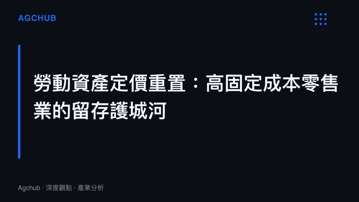 段落概念圖卡說明實體零售業透過高額補償機制重置勞動定價，藉此建立員工留存率與服務品質的營運護城河
