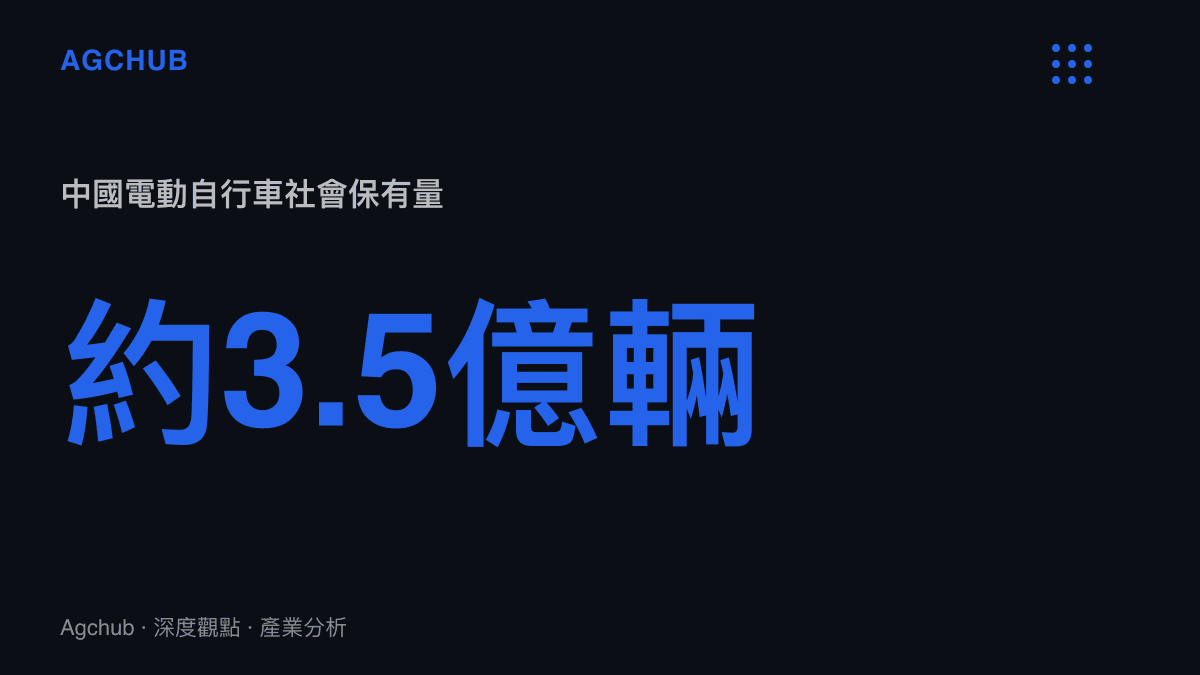 中國電動自行車社會保有量約3.5億輛，構成全覆蓋防曬裝備最大的通勤使用場景