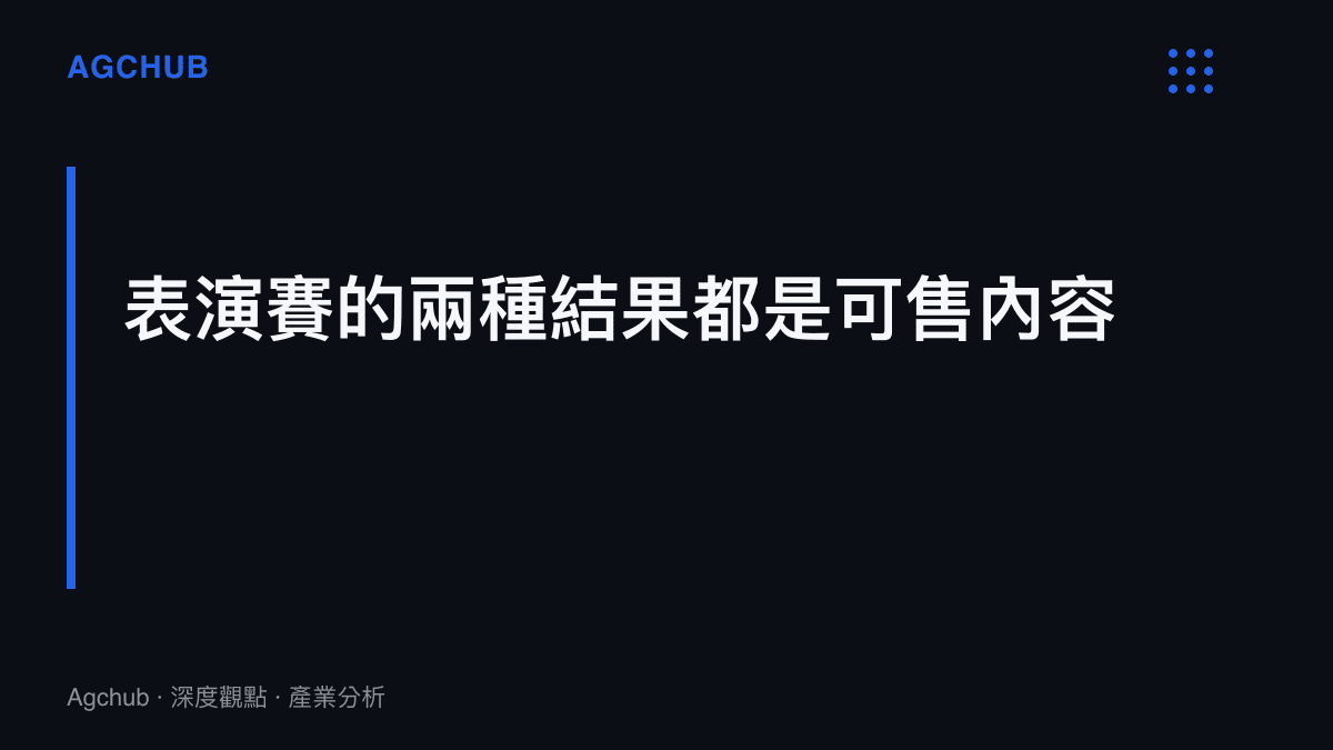 紅牛表演賽的商業邏輯：維斯塔潘無論輕鬆勝出或被業餘車手糾纏，兩種賽果都能轉換為品牌內容素材，競技的不確定性不構成投資風險